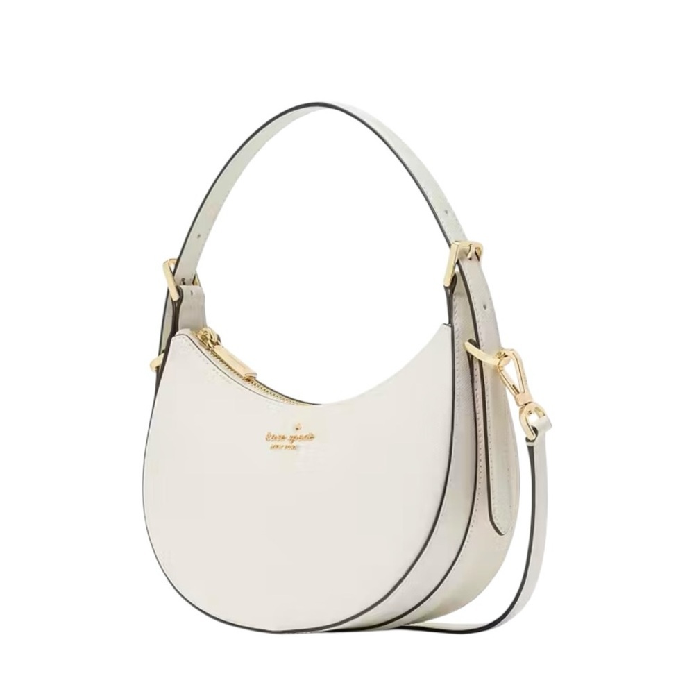NEW Kate Spade Nova Crescent Shoulder Crossover Leather Bag Light Cream - Picture 4 of 8